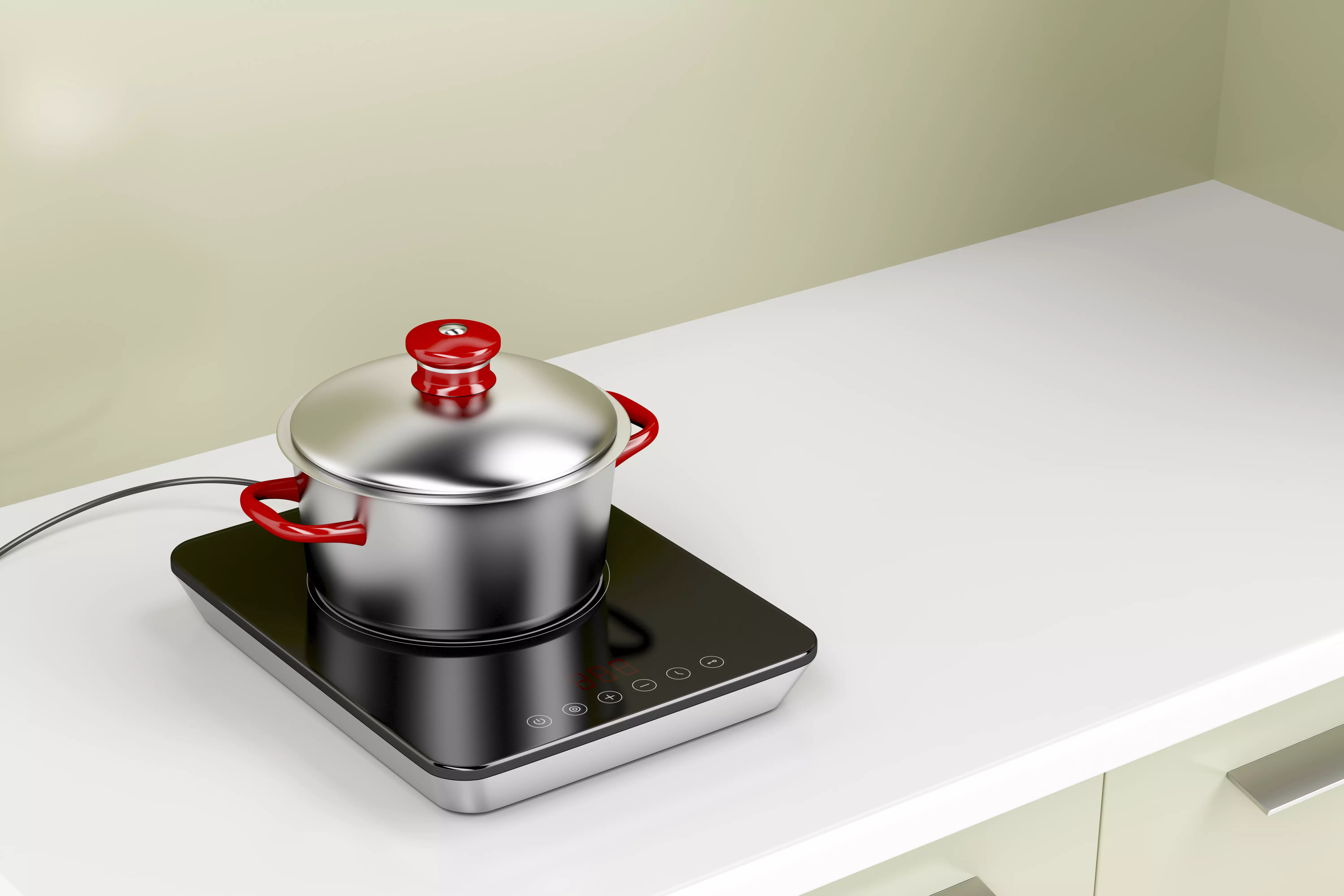 Portable induction cooker and pan
